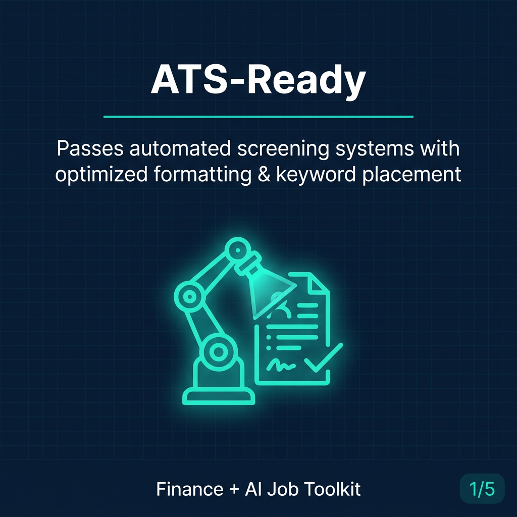 Finance ATS Resume Collection | Europe & Asia Edition