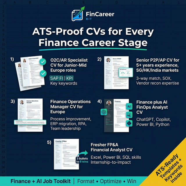 Finance ATS Resume Collection | Europe & Asia Edition