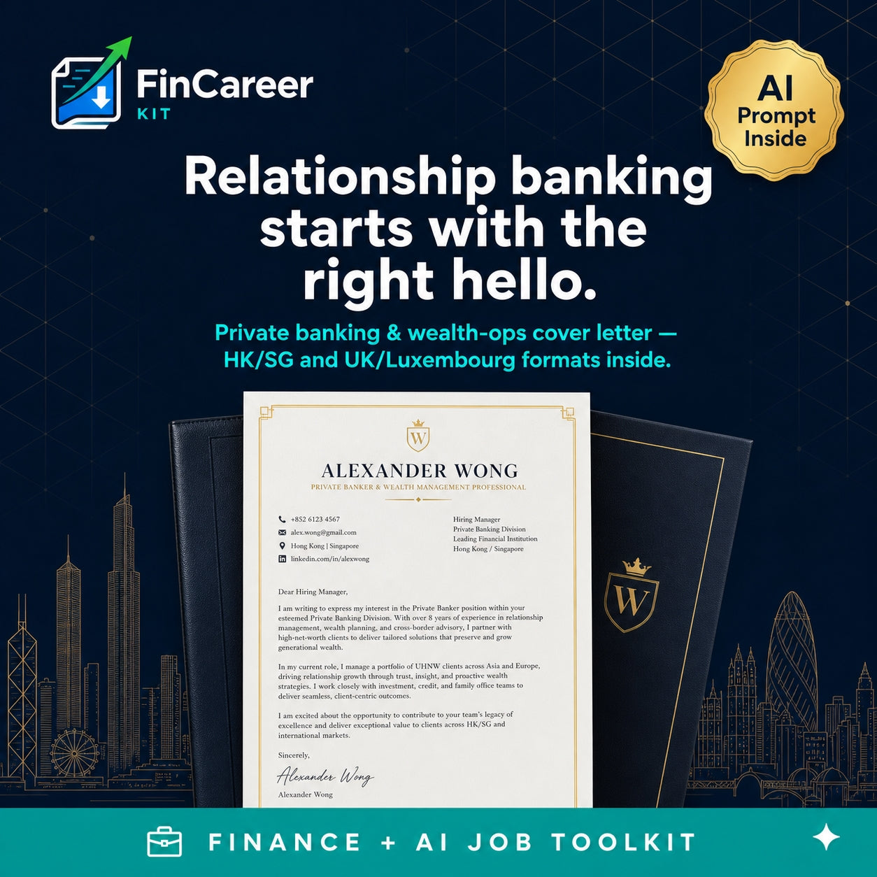 Finance + AI Cover Letter Toolkit