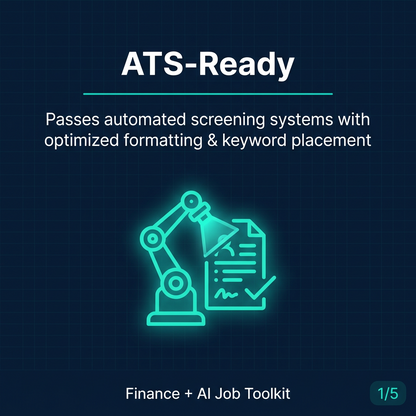 Finance ATS Resume Collection | Europe & Asia Edition