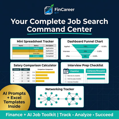 Finance Job Search Tracker | All-in-One Excel Toolkit