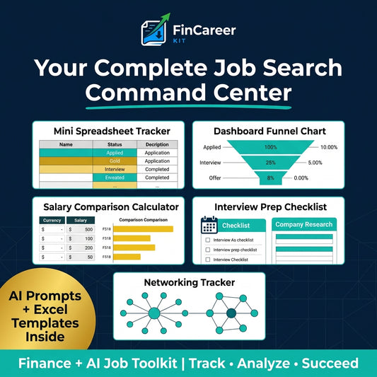 Finance Job Search Tracker | All-in-One Excel Toolkit